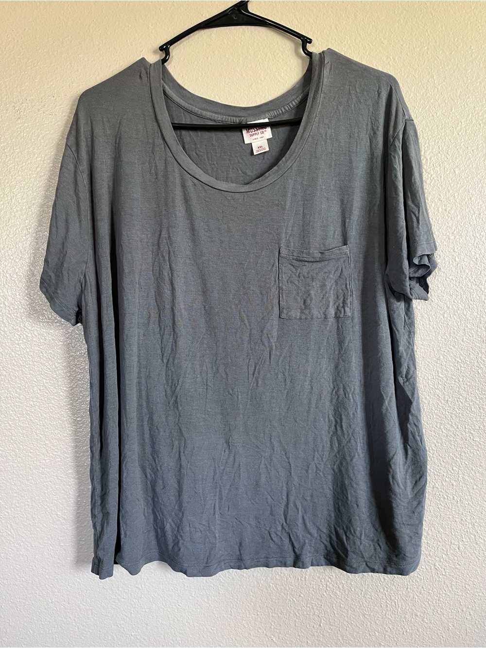 Mossimo Supply Co. Slate Gray Short-Sleeve Pocket Tee